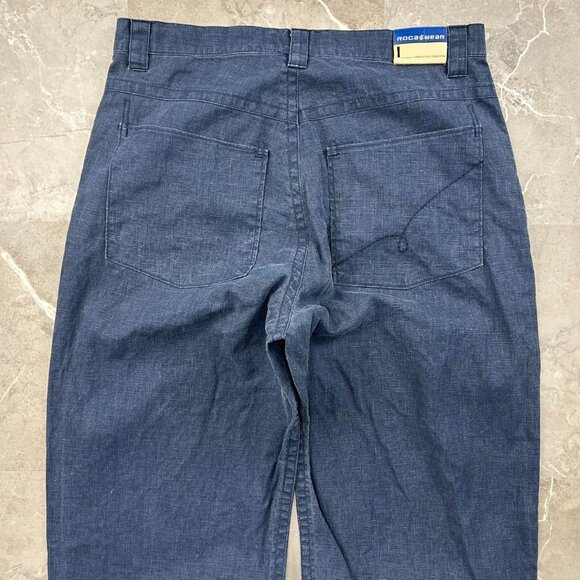 Vintage Rocawear Pants Mens 34 Linen Baggy Loose Embroidered Hip Hop Rap Jay Z - Picture 7 of 13
